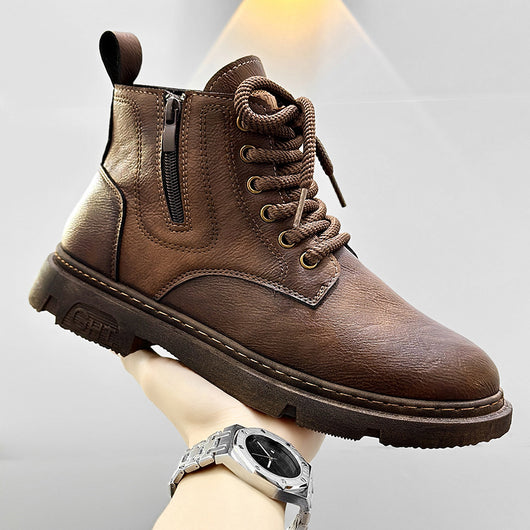 Botas Altas Estilo Británico Retro para Hombre - Casual y Versátil - Image 7