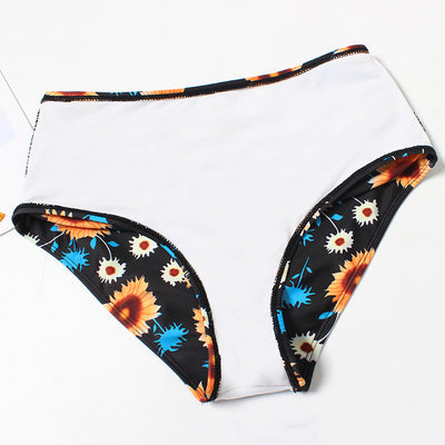 Bikini Dividido Estampado de Cintura Alta con Volantes para Mujer - Image 23