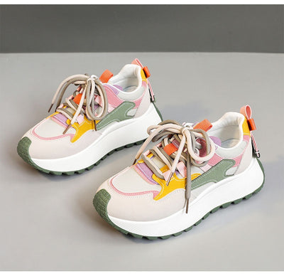 Tenis Dad Shoes Mujer Verano Otoño con Plataforma y Detalles en Contraste - Image 14