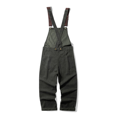 Pantalón de Trabajo Tipo Peto Canvas a Rayas para Leñador y Ferrocarril - Image 14