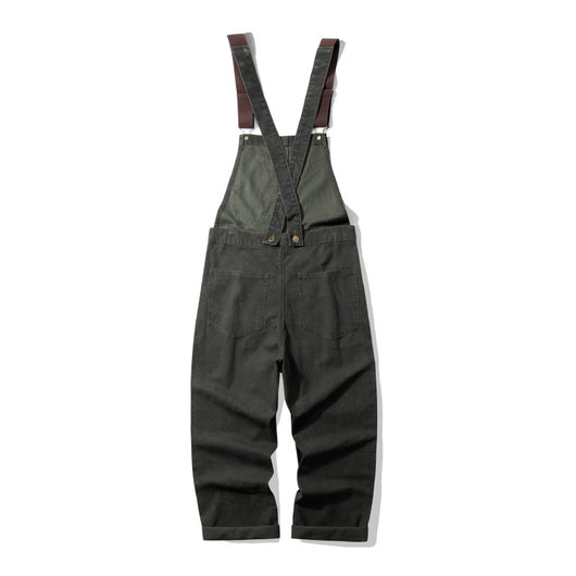 Pantalón de Trabajo Tipo Peto Canvas a Rayas para Leñador y Ferrocarril - Image 14