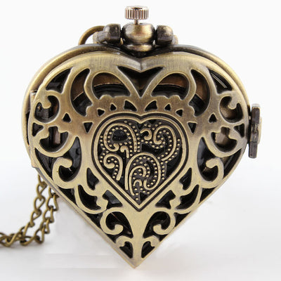 Reloj de Bolsillo Retro Corazón Hueco - Image 3