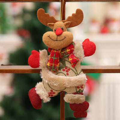 Adorno Navideño Muñeca Anciano Bosque con Gorro Tejido de Copo de Nieve - Image 41