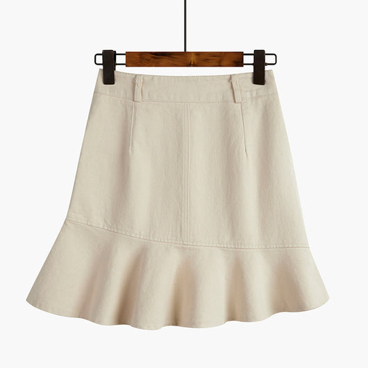 Falda Fishtail Slim con Costuras Decorativas para Mujer - Image 9