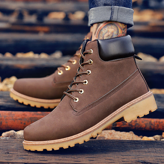 Botas Casuales Impermeables con Caña Alta y Cordones - Image 7