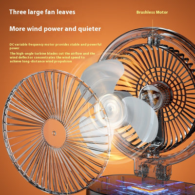 Ventilador Dual de Escritorio con Carga y Enchufe - Image 3