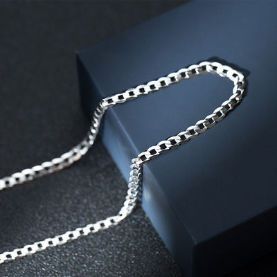 Cadena Cubana de Plata Esterlina S925 para Hombre - Collar Dominante de Clavícula - Image 4
