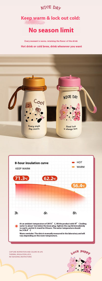 Vaso Térmico Portátil de Gran Capacidad con Pajilla para Mujeres - Image 13