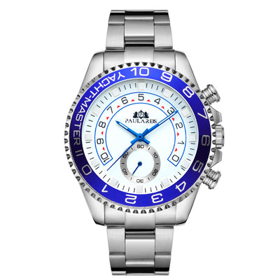 Reloj Automático de Acero Dorado con Esfera Luminosa para Hombre - Image 8