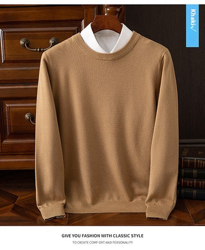 Suéter Holgado de Cuello Redondo para Hombre - Manga Larga Casual y Profesional - Image 28