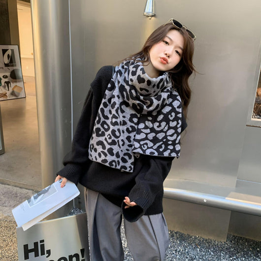 Bufanda Leopardo Moda Europa América - Cálida y Versátil para Mujer - Image 15