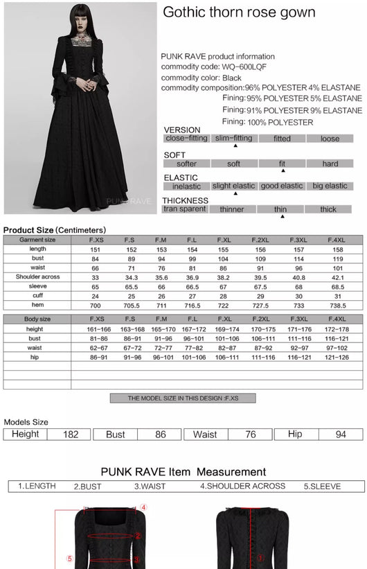 Vestido Largo Rosa Espinas Negras para Mujer - Image 7