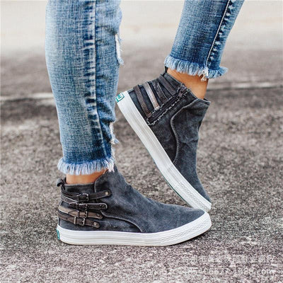 Zapatos Denim para Mujer con Hebilla Grande - Image 8