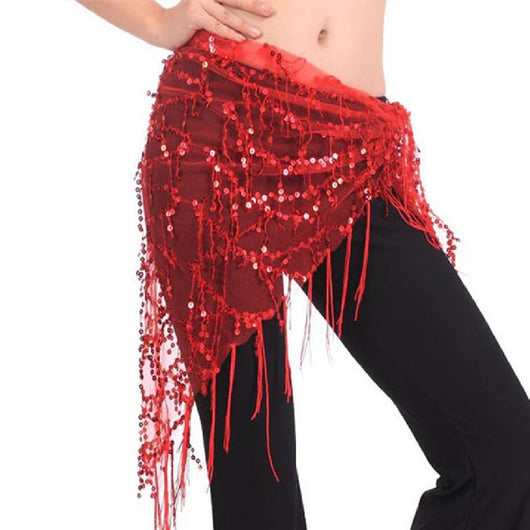Cinturón de Cadera con Lentejuelas y Borlas para Danza - Image 6