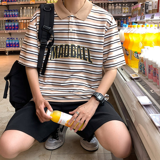 Camiseta Suelta Estilo Hong Kong Manga Corta