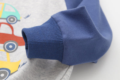 Suéter Infantil de Algodón y Lana con Estampado de Auto para Otoño e Invierno - Image 6