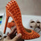 Tacones Altos Puntiagudos con Remaches para Mujer