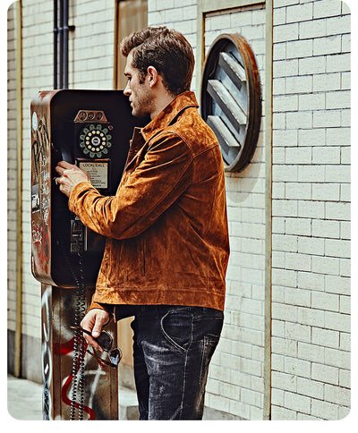 Chaqueta de Cuero para Motociclista Estilo Americano - Image 18