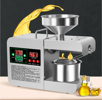 Prensa de Aceite Acero Inoxidable con Control de Temperatura - Extracción en Frío y Caliente