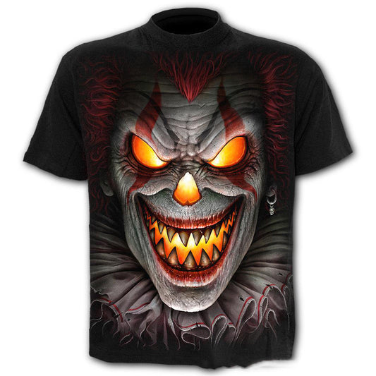Camiseta Hombre Estampado Calavera Digital Cuello Redondo Manga Corta