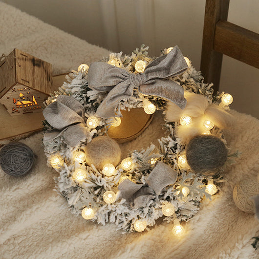 Guirnalda Navideña con Efecto Terciopelo para Ventanas y Decoración - Image 12