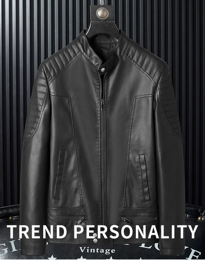 Chaqueta de Cuero PU para Hombre con Detalles de Cremallera - Image 14