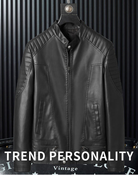 Chaqueta de Cuero PU para Hombre con Detalles de Cremallera - Image 14