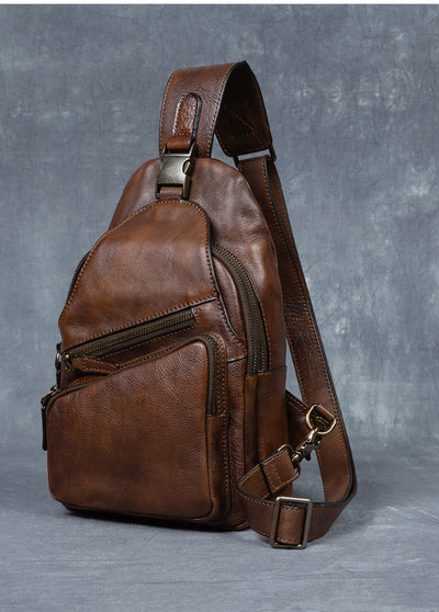 Bolso Mensajero de Cuero Genuino para Hombre - Estilo Retro con Gran Capacidad - Image 15
