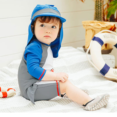 Traje de Baño Infantil Tiburón Azul con Protección Solar y Secado Rápido - Image 3