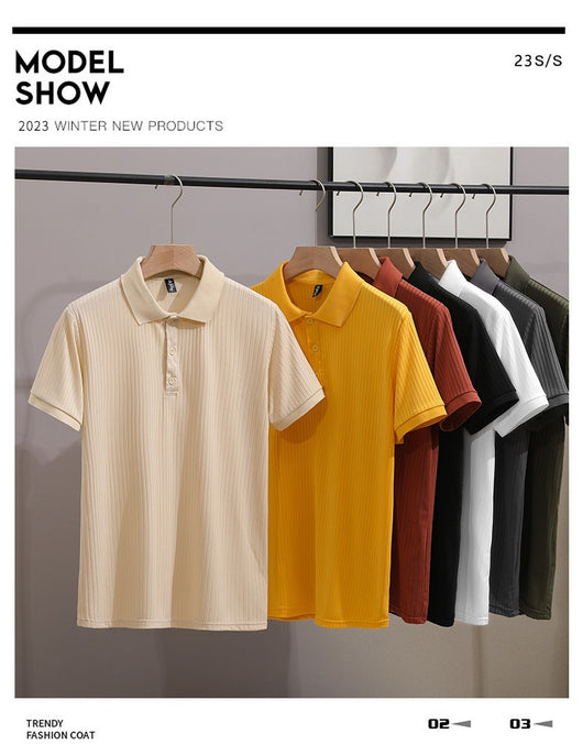 Camisa Ejecutiva Slim Fit de Manga Corta con Cuello Solapa - Image 29
