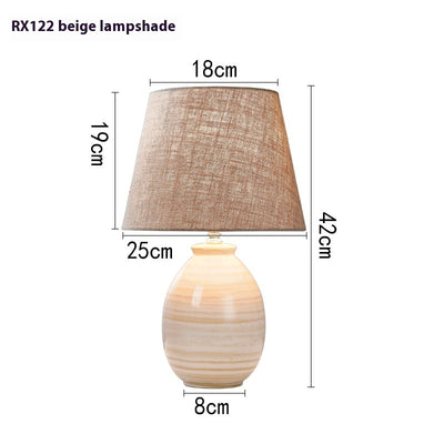 Lámpara de Mesa Minimalista Cerámica Moderna Chino para Dormitorio - Image 5