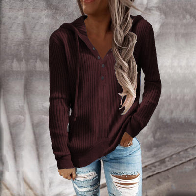Sudadera Casual Oversize de Punto Liso para Mujer - Image 3