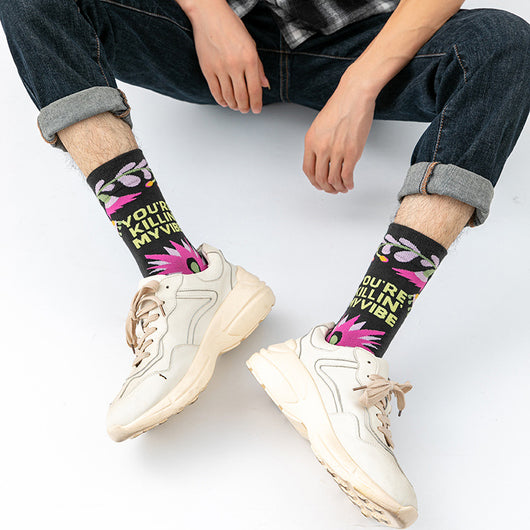 Calcetines Medianos para Hombre con Combinación de Colores - Image 3