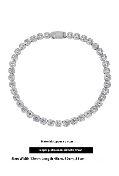 Collar de Oro Blanco 18K con Diamantes de Azúcar de Roca - Image 10