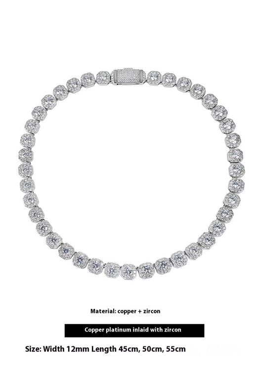 Collar de Oro Blanco 18K con Diamantes de Azúcar de Roca - Image 10
