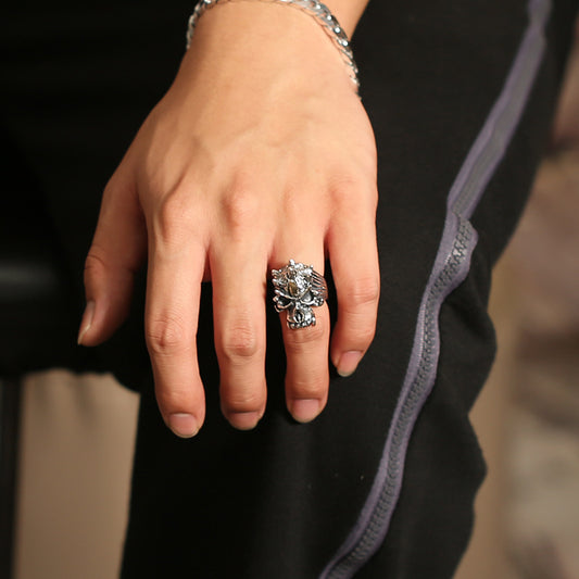 Anillo de Calavera Personalizado Abierto para Hombre