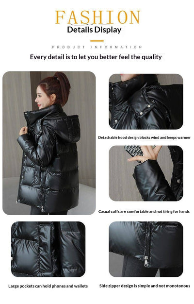 Chaqueta Acolchada Corta Suelta con Relleno Sintético - Image 9