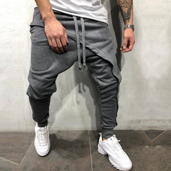 Pantalones Joggers Multicapa Hip-Hop con Cordón Ajustable