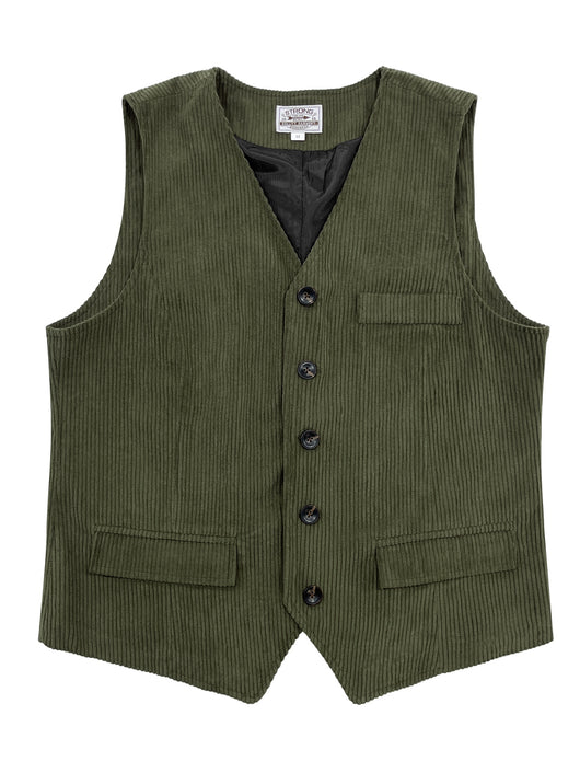 Chaleco de Pana para Hombre con Bolsillos de Patchwork y Chaqueta Exterior - Image 8