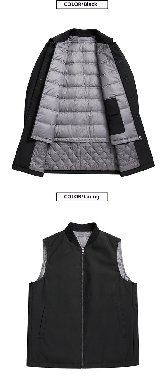 Chaqueta de Plumas de Pato Blanca para Hombre - Estilo Casual Ejecutivo - Image 22