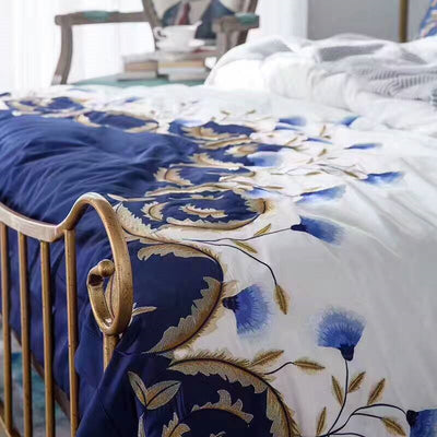 Juego de Cama Estampado Flores Años 60 - Funda Nórdica 4 Piezas Algodón - Image 7