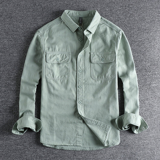 Camisa Overol Manga Larga con Diseño Moderno para Hombre - Image 9