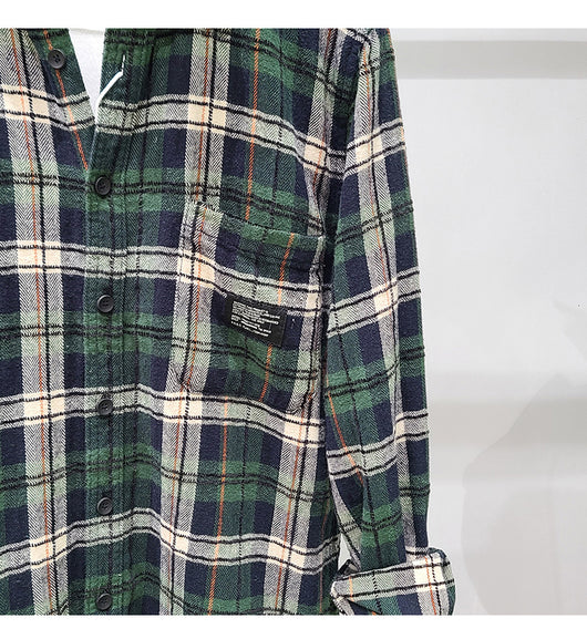 Camisa de Cuadros Verde en Algodón con Manga Larga - Image 12