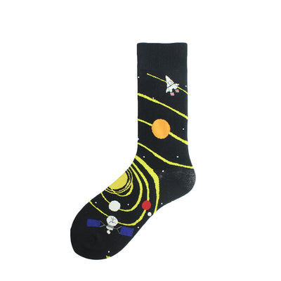 Calcetines de Algodón Estilo Universo Alien para Hombre - Image 15
