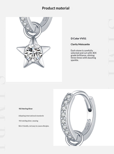Aretes de Plata S925 con Diamantes Brillantes Estilo Urbano Versátil - Image 12
