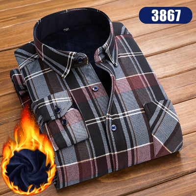 Camisa Cuadriculada Térmica para Hombre Talla Grande - Image 27