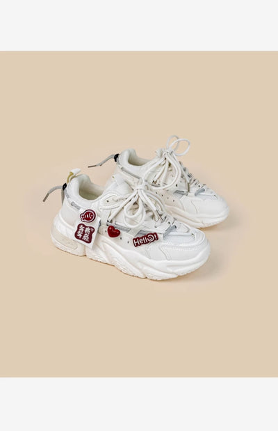 Zapatillas Deportivas Blancas con Suela Gruesa para Mujer - Image 10