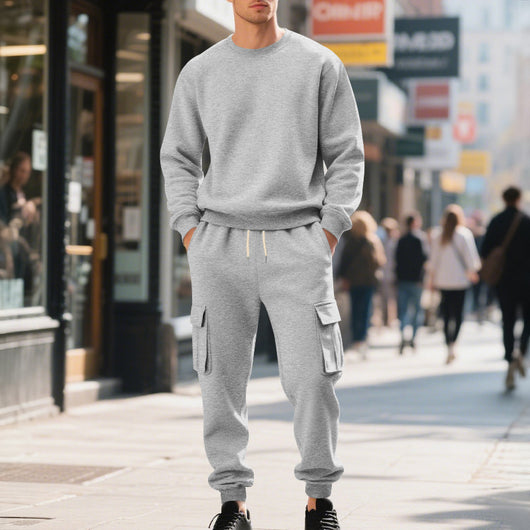 Conjunto Deportivo Hombre Sudadera y Pantalón Oversize Cuello Redondo - Image 6