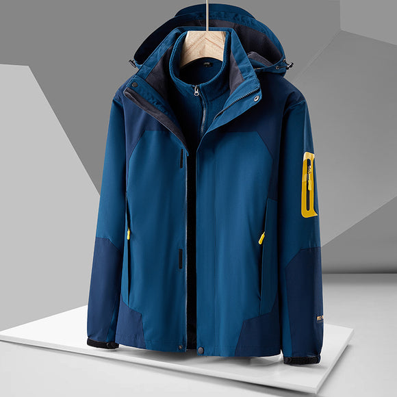 Chaqueta Impermeable Cortavientos con Forro Interior Desmontable