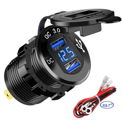 Cargador USB Metálico para Auto y Moto de Alta Velocidad - Image 2